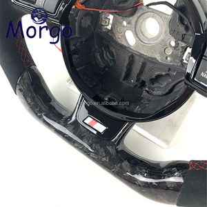 For Audi Q8 SQ5 Q3 TTS TT TTRS A8 8P S3 R8 B8 A8 Q3 Q5 Q7 RS3 RS4 RS5 RS6 S4 S5 Customized <strong>LED</strong> Carbon Fiber Cars Steering Wheel - Product Image 5
