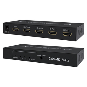 <strong>2</strong>.0V for HDMI <strong>Splitter</strong> 1x2 Video <strong>Splitters</strong> &amp; Converters <strong>1</strong> <strong>Input</strong> <strong>2</strong> <strong>Output</strong> 4K 60Hz with Audio out