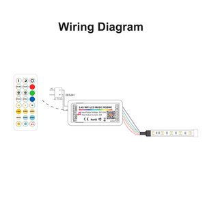 Прямая Продажа с фабрики Tuya WIFI RF 24-клавишный музыкальный RGBWC контроллер времени функция DIY Mode регулировка яркости 6A пульт дистанционного управления - Product Image 4