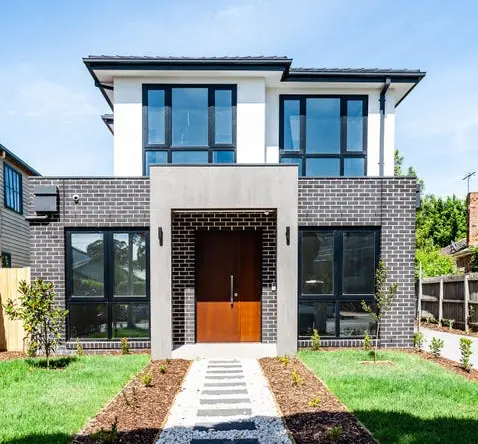 Puertas exteriores de casa estándar de Australia, toldo de doble acristalamiento, ventanas de aluminio, ventana de vidrio australiano para casas