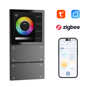 M4 4-Zoll-Smart-Touch-Wandschalter für zu Hause Hotel Verwenden Sie Tuya Zigbee 3.0 4CH Relais Dimmer Mehrsprachiger Sensor für Vorhänge Made PC