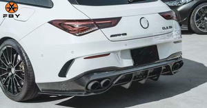Yüksekliği Qulitty FD stil karbon Fiber arka tampon difüzör Mercedes Benz CLA Class CLA35 AMG AMG 2020-2023 için - Product Image 3