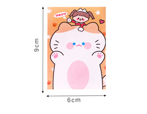 Cute Girl Cartoon 80 Sheets Notebook Portable <strong>Small</strong> Memo Pad with Magnetic Stick-On Notes for <strong>Writing</strong> for School and Office Use - Product Image 2