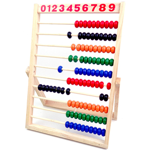 木制计数数字框架，10排算盘，供孩子们学习数学 - Product Image 1