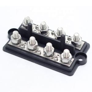 48V <strong>250A</strong> Pure Copper Black <strong>Busbar</strong> M10 M8 Battery Terminals for Power Distribution High-quality Terminal Blocks - Product Image 6