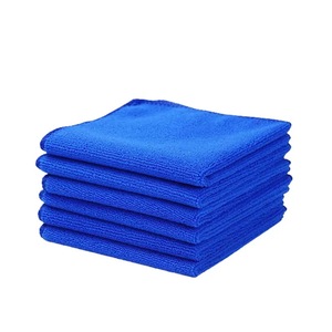 Mavi mikrofiber mutfak ve araba yıkama bezi 30*30 400g çabuk kuru 300gsm özel Logo dokuma teknikleri