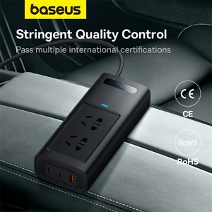 Baseus 150W汽车逆变器USB C型30W DC 12v至交流220V 110汽车电源适配器快速充电器 - Product Image 6