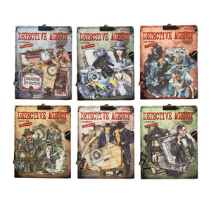 20 листов/упаковка, детективное агентство Чарли, Детективная тематика, белые кожаные наклейки для коллажа - Product Image 5