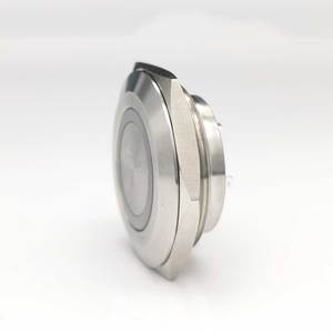 25mm testa rotonda piatta 4pin nuovo tipo momentaneo impermeabile in metallo interruttore a pulsante più corto con luce - Product Image 3