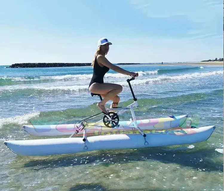 Outdoor Party Zubehör Motos de Agua Schlauchboote Wasser fahrrad Tretboot aufblasbares Wasser Fahrrad Fahrrad