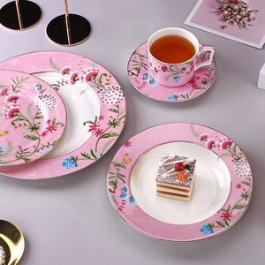 Toptan kahve fincan ve çay tabağı çin porsoleni yemek takımı set kemik çin çayı fincan set porselen fincan hediye ve ev için - Product Image 6