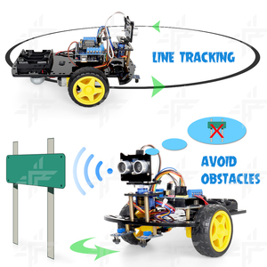 Tscinbuny 2WD çok fonksiyonlu kablosuz kontrollü Robot araba kitleri Arduino için programlama eğitim geliştirme kurulu projeleri