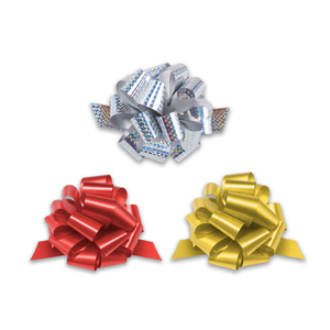 1 "、2" 、3 "英寸银金闪光塑料拉节日装饰Pp蝴蝶结礼品Pp拉蝴蝶结彩色迷你丝带蝴蝶结