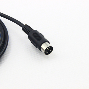 DB9 kadın 9-Pin Din 8-Pin adaptör kablosu kompakt d-sub konnektörü PLC programlama için bilgisayar için RS232 PVC ceket örgü