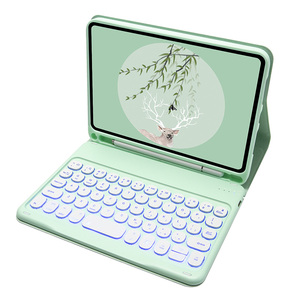 彩色无线背光键盘平板电脑iPad迷你6迷你7软TPU防震铅笔槽盖带键盘 - Product Image 3