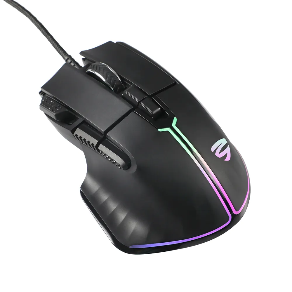 Großhandel Bunte lumines zierende stumme glatte Maus verdrahtete RGB-Gaming-Maus Ergonomie für PC KEYCEO OEM
