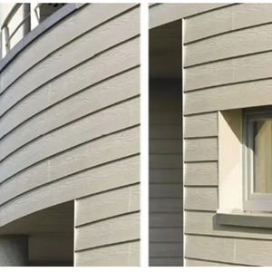 אפקט גרגר עץ עמיד למים לוח מלט fibre עבור וילה חיפוי קיר חיצוני ווילה חיפוי בניין אמנות - Product Image 3