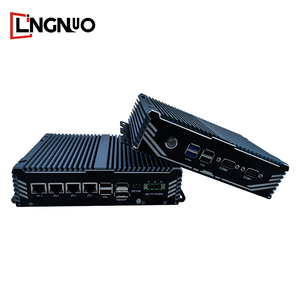 アルミシャーシFanless PC 4x2.5G LAN GPIOウォール/デスクトップMount-9V-36V入力オートメーション制御組み込みコンピュータストック - Product Image 1