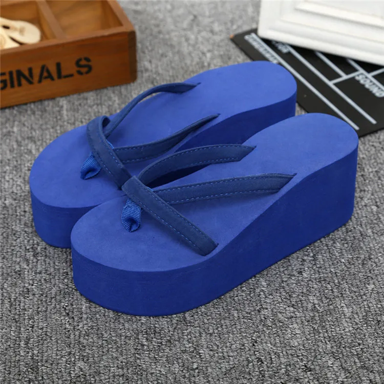 Platform Flip Flops Plus Size 34-43 Slope Heel Slippers Beach Sandals Casual Shoes Women Wedges Sandals