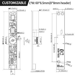 2MPミニセキュリティUSB2.0ボードGC02M1CMOS IPCCTVカメラモジュール (HDドキュメントパスポートIDQRバーコードスキャン用) - Product Image 4