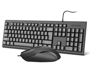 Juego de oficina de negocios Venta al por mayor accesorios de computadora Juego de teclado y mouse con cable USB para computadora - Product Image 2