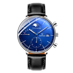 Quarzuhr für Mann Multifunktions-Mondphasen-Chronograph Auto Date Japan Movement Watch