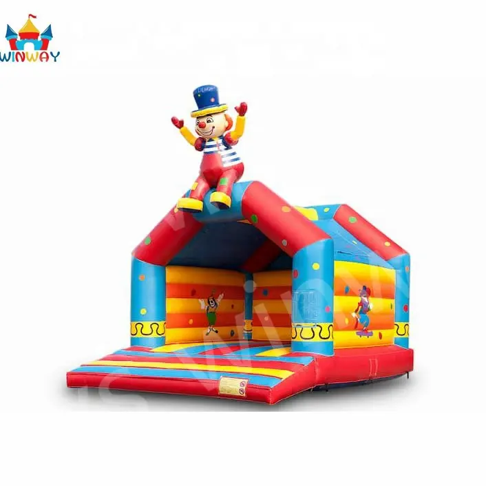 Maison de rebond super clown château sautant maison de rebond gonflable commerciale gonflable pour entreprise de location