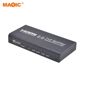 Magelei Factory Direct Sale 1X4 <strong>HDMI</strong> Splitter <strong>1</strong> in <strong>4</strong> Out <strong>4</strong> Way Port Video Splitter <strong>Distributor</strong> 4K 60HZ <strong>HDMI</strong> 2.0 Splitter - Product Image 4