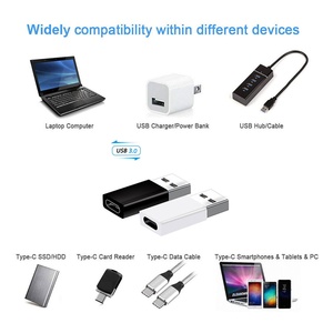 EONLINE อุปกรณ์แปลง USB 3.0เป็น Type C Usbc,อะแดปเตอร์แปลง Type-C สำหรับ Samsung Galaxy S10 S9 Plus Xiaomi Huawei One Plus สาย Usb C - Product Image 6
