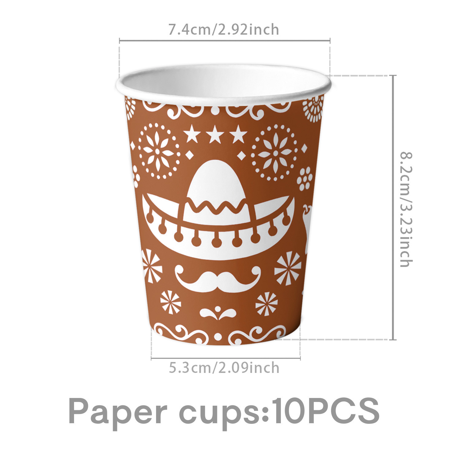 Gobelets en papier café-10pcs