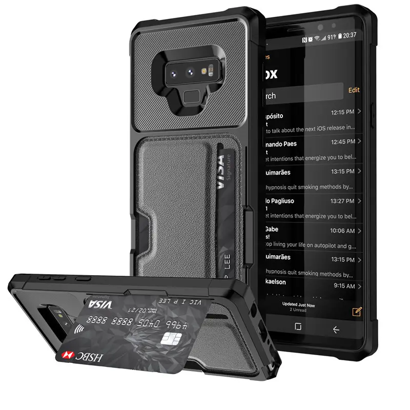 Dompet Telepon Tas Slot Kartu Magnetic PU Kulit Penutup Telepon untuk Samsung Note 20 Ultra
