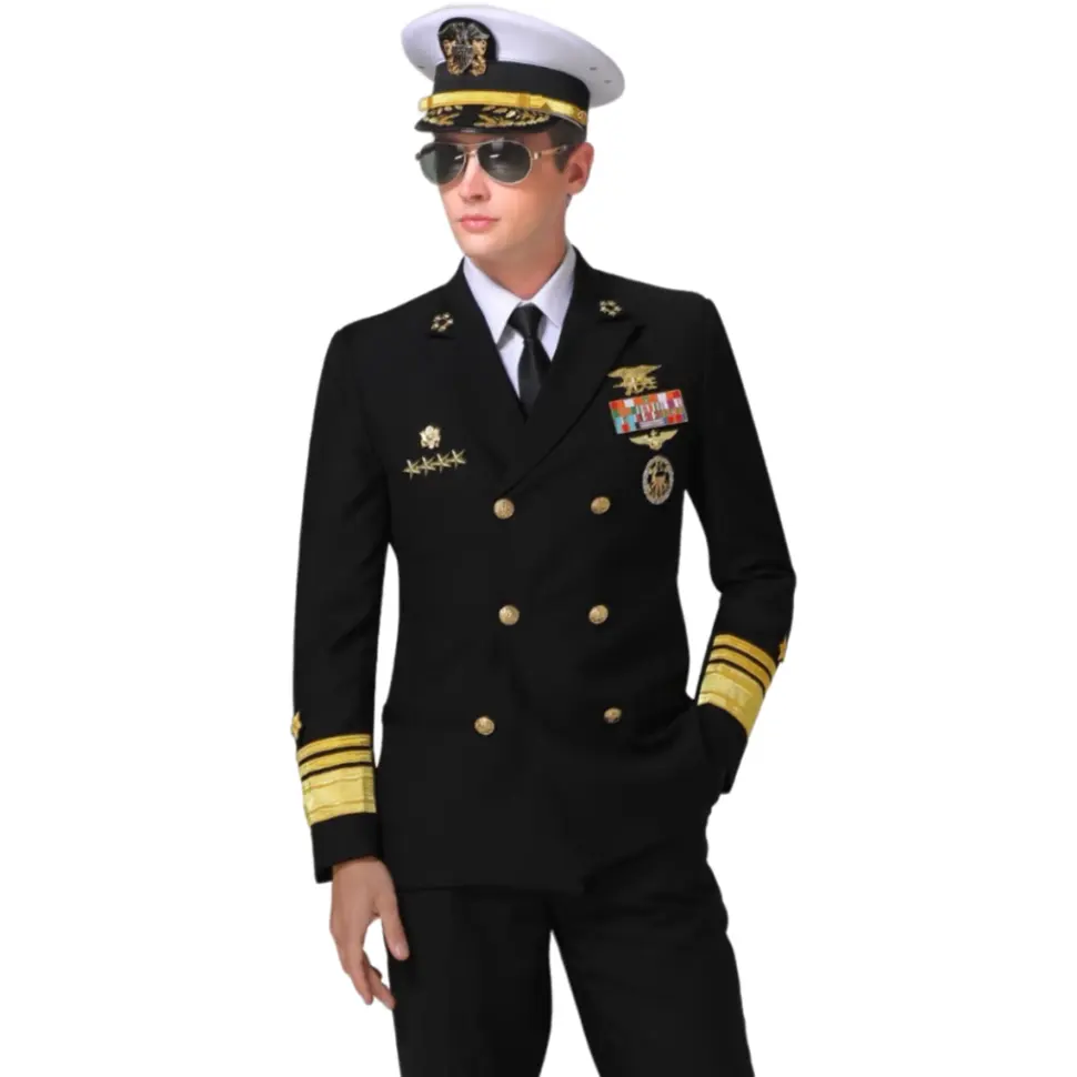 Kustom seragam pelindung Musim Dingin Pria keamanan Pilot bandara seragam untuk dijual Hotel Concierge jaket setelan seragam Maskapai