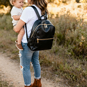 Nhà Sản Xuất Tùy Chỉnh Sang Trọng Vegan Da Bé Tã Túi Ba Lô Xác Ướp Thai Sản Tã Mẹ Du Lịch Túi Tổ Chức Cho Trẻ Sơ Sinh - Product Image 6