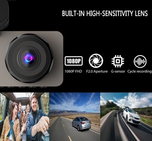 Cámara de salpicadero de 3 canales para coches, cámara WiFi para vehículo, grabadora de vídeo de 1080P, caja negra, lente Dual dentro del coche, cámara de visión trasera DVR
