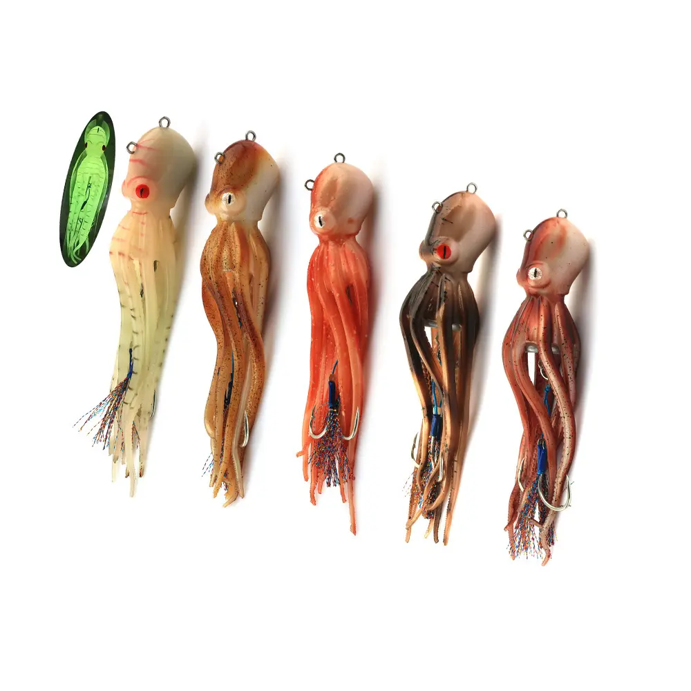 Efervesan mürekkep TabletsArtificial Swimbait ton balığı Lures Jig elastik kauçuk kalamar etekler yumuşak ahtapot tuzlu su balıkçılık Bait Lures