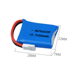 AD RC bay không người lái 3.7V 200mAh LiPo pin với 6-in-1 USB sạc cho SYMA X4 X11 X13 RC quadcopter rc bay không người lái bộ phận pin 752025 - Product Image 2