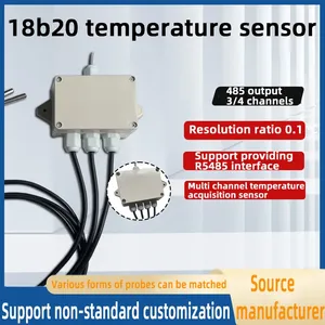 Para el módulo de adquisición de temperatura DS18B20 RS485 Salida Modbus 3/4 canales Sensor montado en ABS OEM personalizable multicanal - Product Image 5