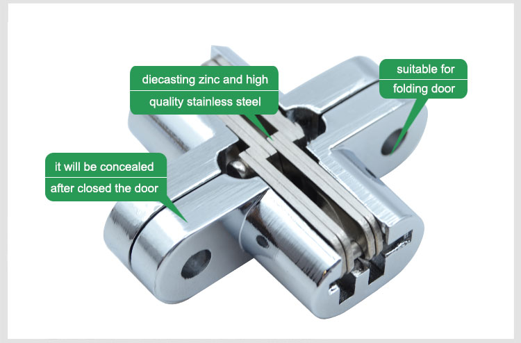 Doorplus CE Certification Stainless Steel Zinc Alloy 180 Degree Adjustable Cross Folding Door Hinge