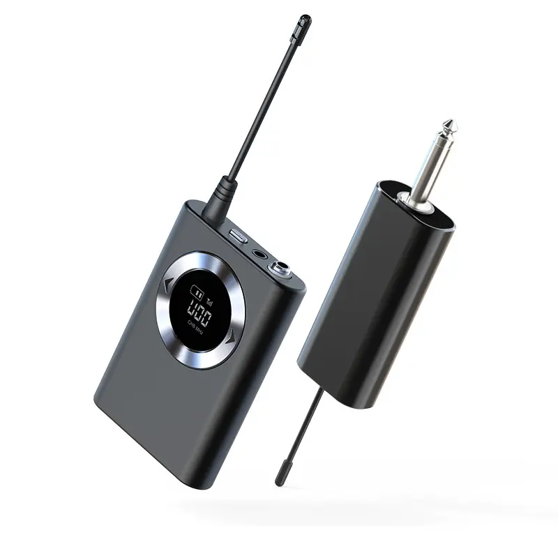 Auriculares inalámbricos UHF U80, micrófono con transmisor de cuerpo y Mini receptor recargable para Youtube, Tiktok, vídeo en vivo