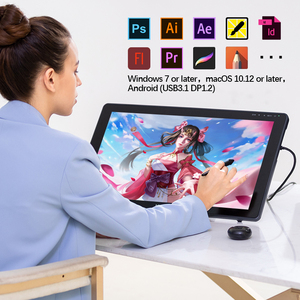 Huion-tableta gráfica kamvas 22 plus, pantalla Digital de 21,5 pulgadas, IPS, Monitor de dibujo - Product Image 1