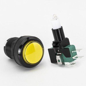 24MM Panel Montage Arcade Push Button Farben 12V LED Light Lampe beleuchtet runde Form Game Player Arcade Push Button Schalter - Product Image 4