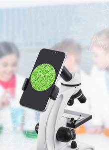 Microscopio monocular 2000X Microscopio óptico que utiliza para la clase de biología científica Diapositiva de enseñanza para estudiantes con clip para teléfono móvil - Product Image 6