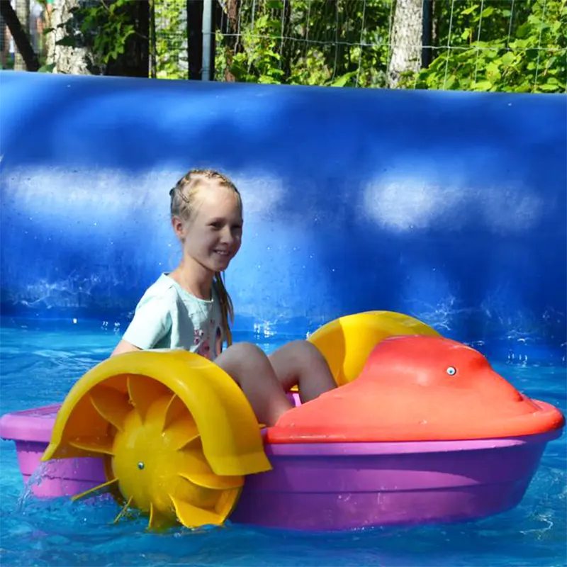 Sortie d'usine en plastique coloré à vendre, bateau à pagaie pour enfants, bateaux d'eau à pédales d'occasion pour enfants