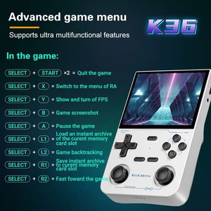 K36ハンドヘルドゲームコンソールポータブル高解像度PSPコンソールIPS画面付き新リリースオープンソースLinuxシステム