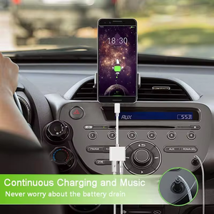 双USB C型分离器数模转换器2合1音频快速充电C至3.5毫米辅助耳机适配器，适用于S20超S10 9 Note10 Plus - Product Image 3