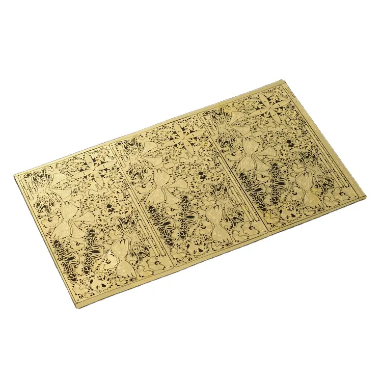 Chemical etching manufacturing ability Brass metal etching with different sizes