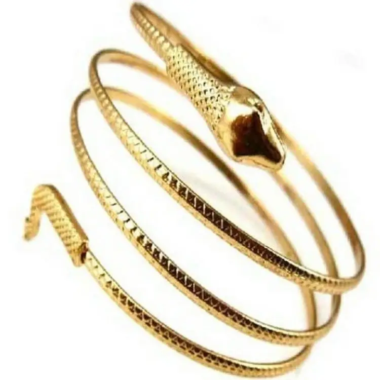 Personalidad tamaño ajustable estilo punk metal pulsera de serpiente brazalete