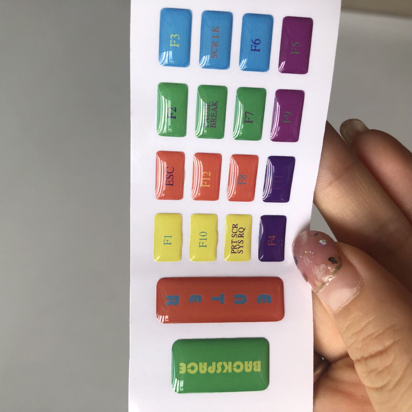 Feuille d'autocollants époxy