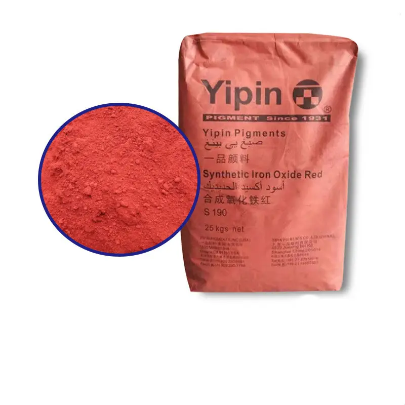 Pigmento de óxido de hierro rojo, fabricación a bajo precio, óxido de hierro rojo 130 para pintura, pavimentación