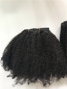 未加工的蒙古非洲扭结卷曲真发接头夹ins 4A 4B 4C头发接头夹 - Product Image 2